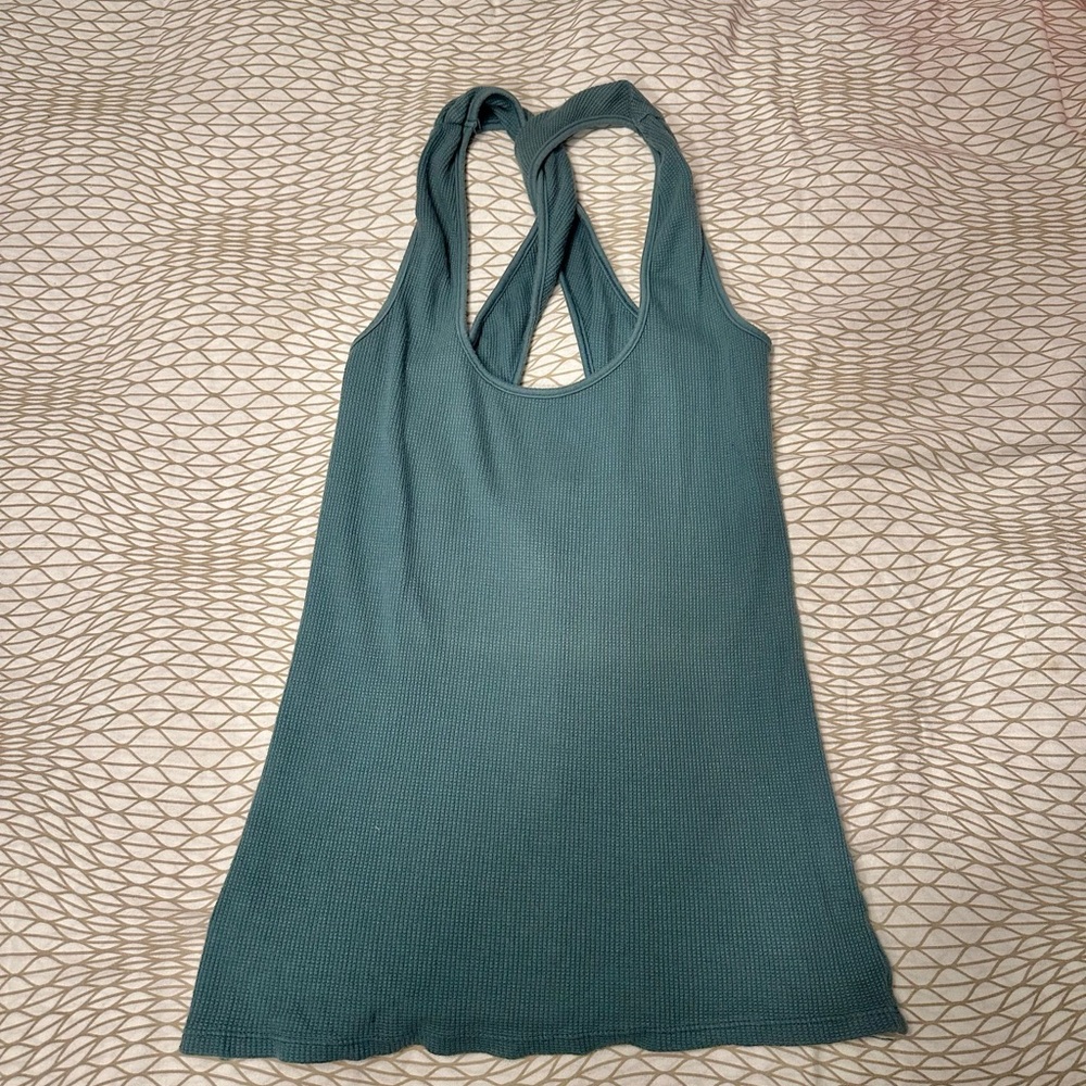 Teal Twist-Back Tank Top Love From YaYa - Picture 6 of 9